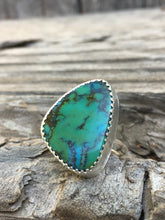 Load image into Gallery viewer, Blue green Hubei turquoise ring - size 5