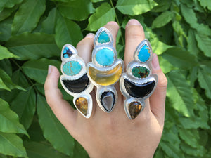 Desert Bloom statement ring - size 8
