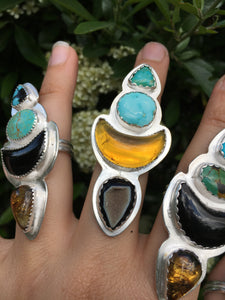 Desert Bloom statement ring - size 8