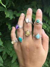 Load image into Gallery viewer, Amethyst stacker ring set - size 5.75