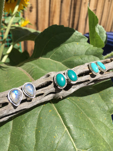 Light blue Campitos Turquoise Stud Earrings