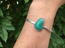 Load image into Gallery viewer, Simple green Royston turquoise cuff
