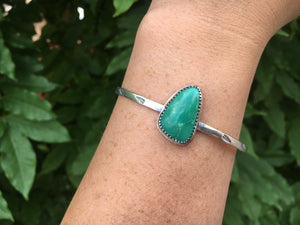 Simple green Royston turquoise cuff