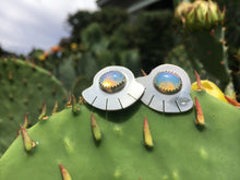 Load image into Gallery viewer, Opalite fan earrings