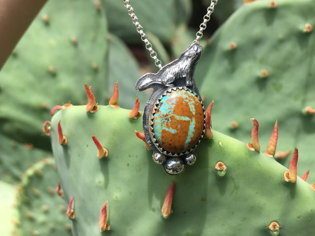 Howl pendant - Sky Song turquoise oval