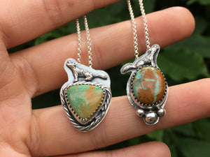 Howl pendant - Sky song turquoise triangle