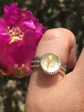 Load image into Gallery viewer, Rutilated quartz stacker ring set - size 5
