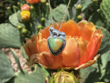 Load image into Gallery viewer, Howl pendant - Sky song turquoise triangle