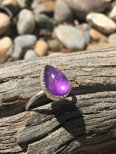 Load image into Gallery viewer, Amethyst stacker ring set - size 5.75