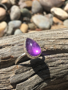 Amethyst stacker ring set - size 5.75