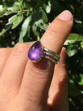 Load image into Gallery viewer, Amethyst stacker ring set - size 5.75