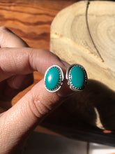 Load image into Gallery viewer, Green Royston Turquoise Stud Earrings