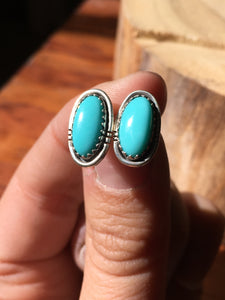 Light blue Campitos Turquoise Stud Earrings