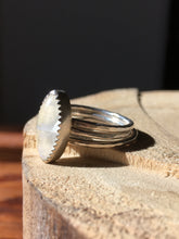 Load image into Gallery viewer, Moonstone Marquis Stacker ring set - size 8