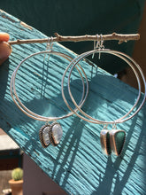 Load image into Gallery viewer, Cloud Mountain Turquoise Hoop Earrings