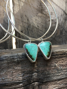 Cloud Mountain Turquoise Hoop Earrings