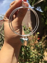 Load image into Gallery viewer, Cloud Mountain Turquoise Hoop Earrings