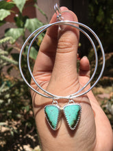 Load image into Gallery viewer, Cloud Mountain Turquoise Hoop Earrings