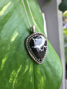 Unique septarian stone necklace