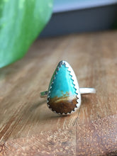 Load image into Gallery viewer, Teeny Kingman turquoise midi/pinky ring - size 2