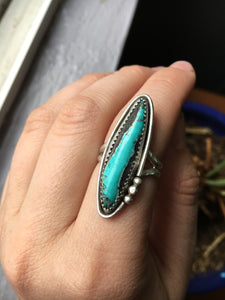 Cloud Mountain turquoise ring - size 7