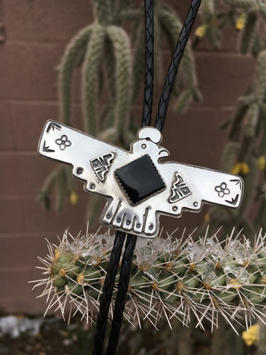 Black onyx Quail bolo