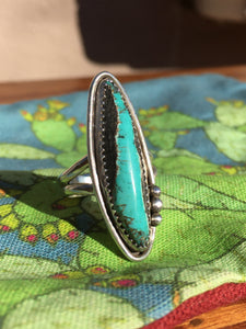 Cloud Mountain turquoise ring - size 7