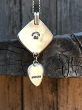 Load image into Gallery viewer, Rose quartz pyramid with Sierra Nevada turquoise necklace