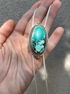 Snowlake Turquoise Chain Bolo Necklace
