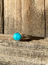 Load image into Gallery viewer, Whitewater Turquoise Stacker Ring Set - size 5
