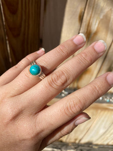 Cloud Mountain turquoise stacker ring set - size 6