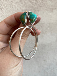 Sonoran Turquoise Medium Hoops