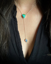 Load image into Gallery viewer, Sonoran Gold Turquoise with Moonstone Lariat