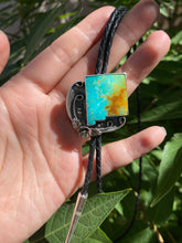 Load image into Gallery viewer, Polychrome Kingman Turquoise New Mexico Bolo Tie