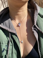 Load image into Gallery viewer, Amethyst Kite with Moonstone Lariat Necklace (A)