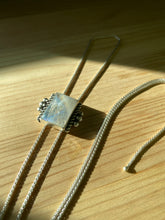 Load image into Gallery viewer, Shimmery Rainbow Moonstone Chain Bolo Necklace