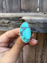 Load image into Gallery viewer, Natural Hubei chunky turquoise ring - size 8.5/9