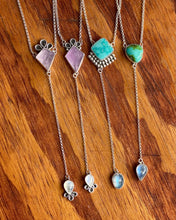 Load image into Gallery viewer, Amethyst Kite with Moonstone Lariat Necklace (B)