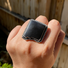 Load image into Gallery viewer, Black Onyx New Mexico Statement Ring — size 10