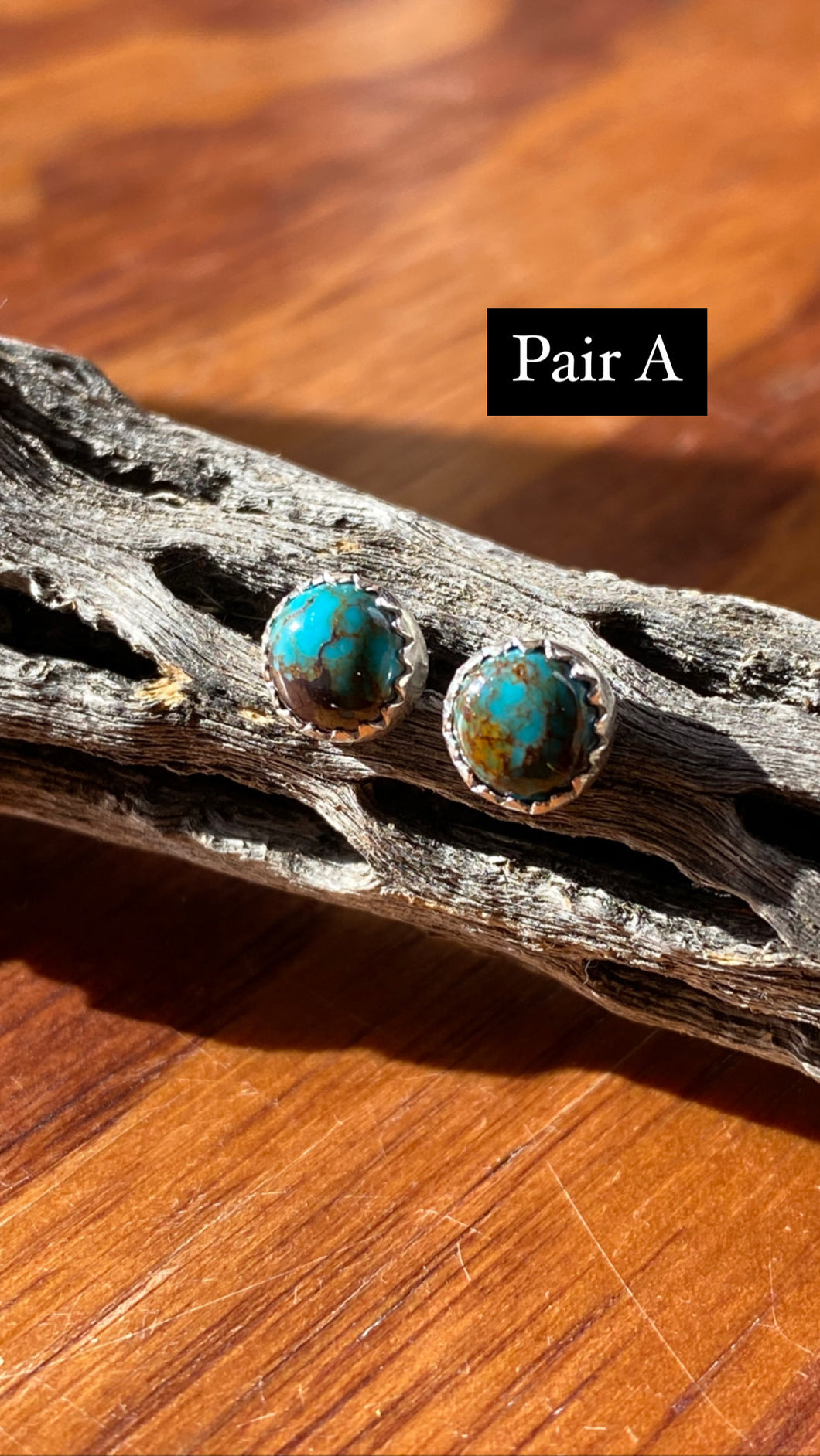 Kingman turquoise studs