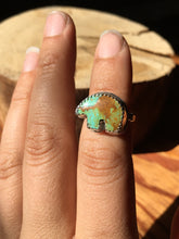 Load image into Gallery viewer, Osito Ring #2 - Earthy blue-green turquoise (size 5+)