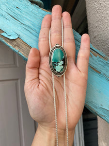 Snowlake Turquoise Chain Bolo Necklace