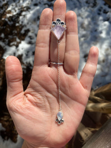Amethyst Kite with Moonstone Lariat Necklace (A)