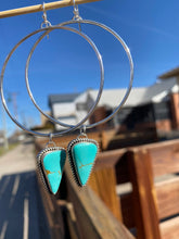 Load image into Gallery viewer, Royston Turquoise Hoop Earrings