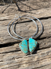 Load image into Gallery viewer, Light Blue Kingman Turquoise Dangle Hoops