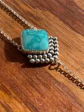 Load image into Gallery viewer, Whitewater Turquoise with Rosecut Moonstone Lariat