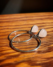 Load image into Gallery viewer, Mini Rose Quartz Post Hoops