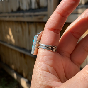 Bright Blue Kingman New Mexico Statement Ring — size 8