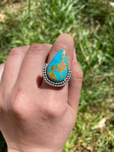 Load image into Gallery viewer, Kingman Turquoise with Gold Matrix Ring - size 6.5