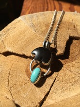Load image into Gallery viewer, Osito Necklace #3 - Black onyx with Campitos turquoise